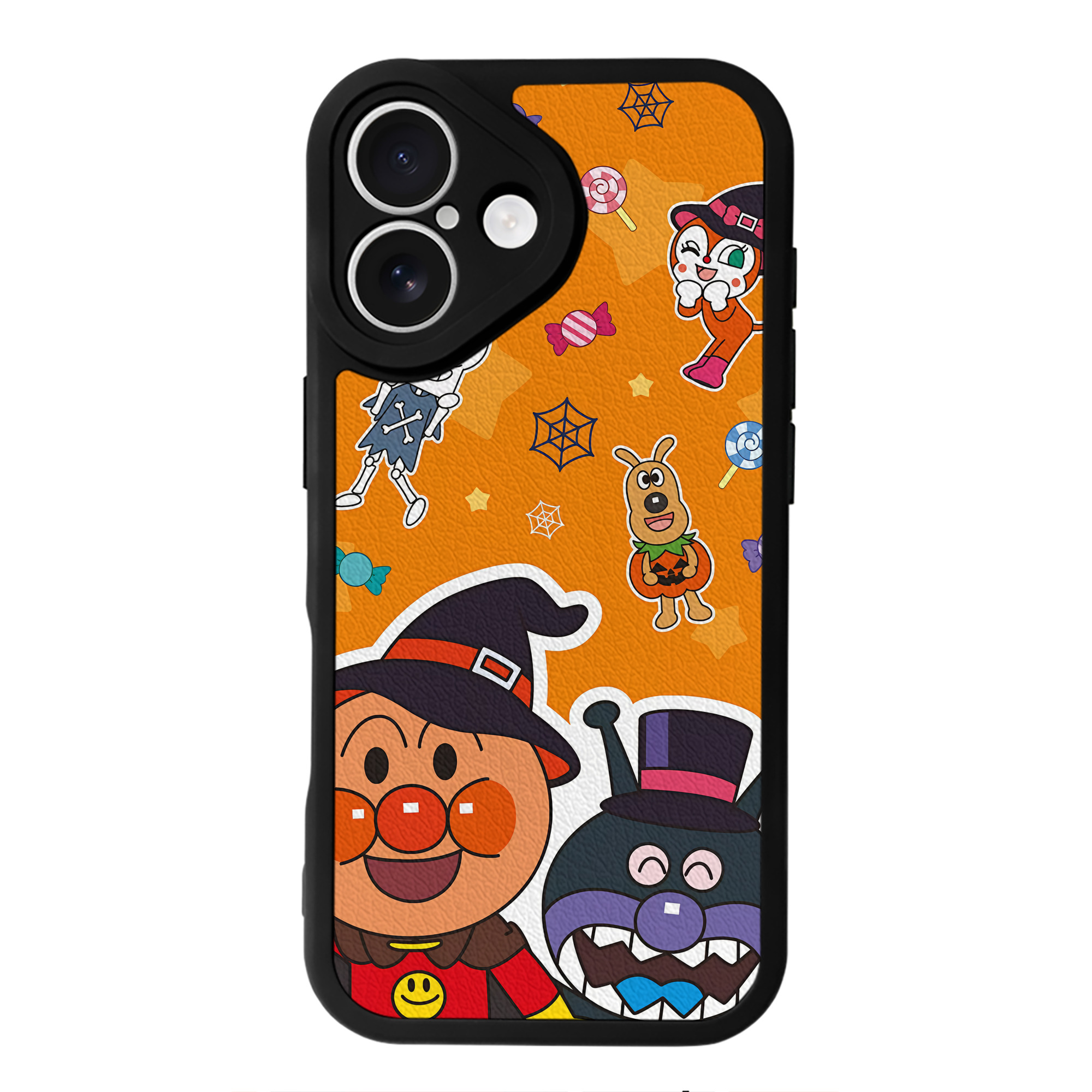 （画像用） アンパンマン Anpanman 【iPhone 16シリーズ対応】シリコンスマホケース（レザー調） 材質：シリコン